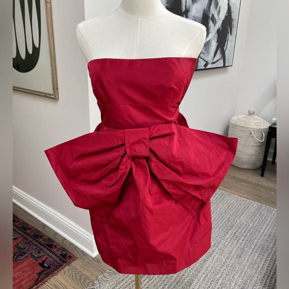 RED Valentino Dresses & Skirts - RED Valentino Red Bow Mini Dress - Sz 38 IT / XS - Worn Once